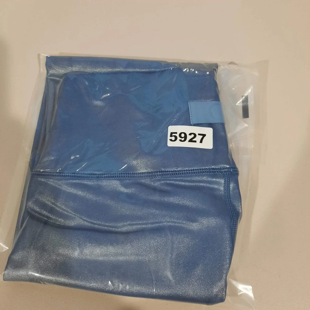 Zyia Active Leggings Womens 6-8 Blue Luxe High Rise‎ Metallic Shine Iridescent